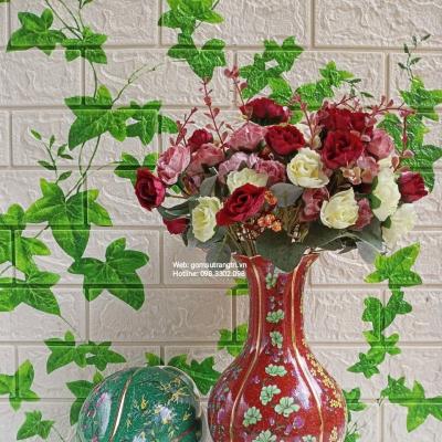 BÌNH HOA HỌA TIẾT TỨ QUÝ